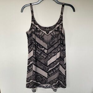 Cabi Lace Print Tank Top Blouse